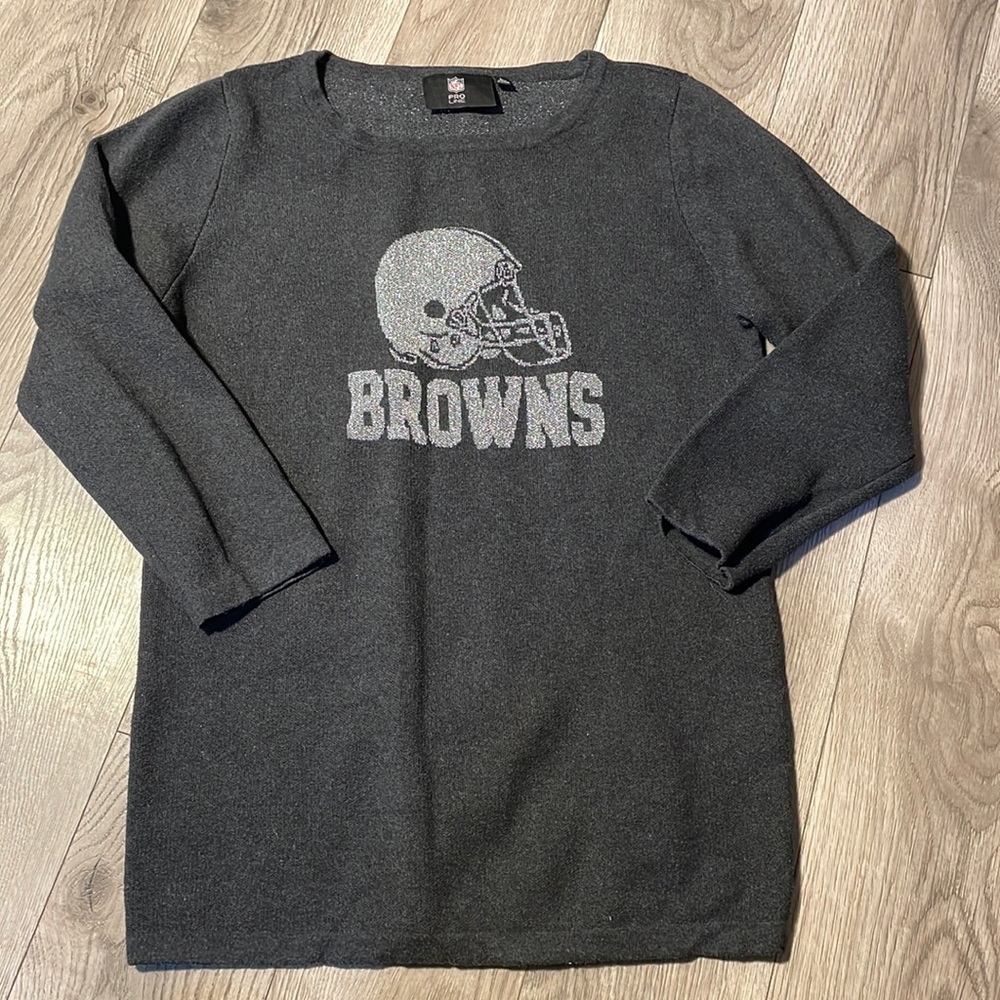 Ladies NFL Proline Browns Cleveland Football Sweater Sz Lrg